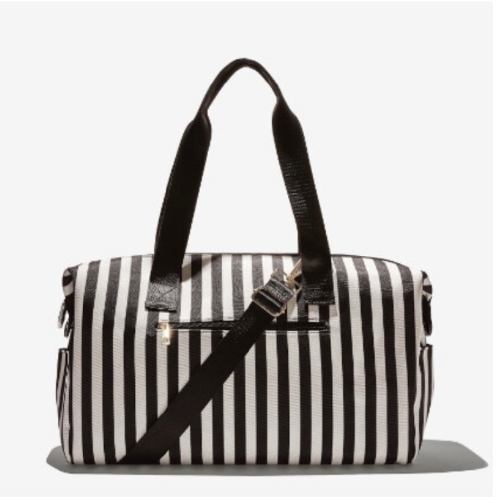 alice + olivia striped duffel bag